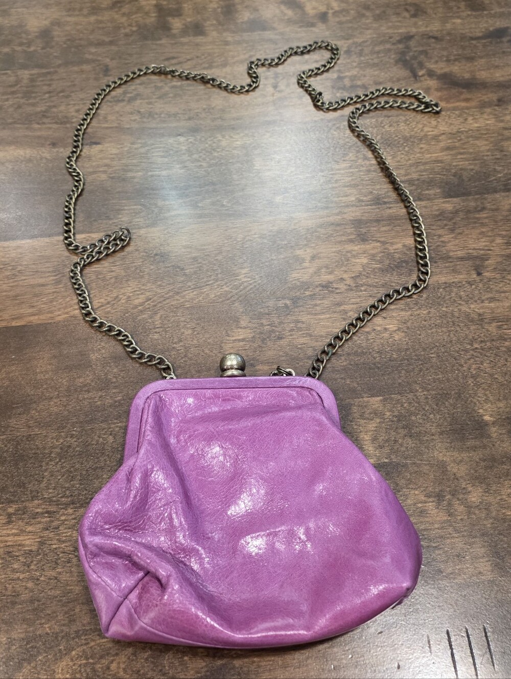 Hobo The Original Purple Kiss Lock Crossbody Bag